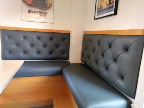 Surrey Upholstery: Restaurant and Bar Booth and Banquettes with Tufted Back Upholstered, Reupholstered, and Recovered by United Upholstery, and Upholstery Surrey project.