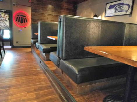 Restaurant and Bar Booth and Banquettes Upholstered, Reupholstered, and Recovered by United Upholstery